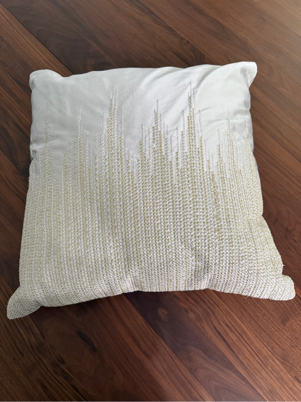 Hotel Collection 20 x 20 silver leaf pillow NWT